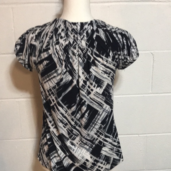 Style & Co Black/White S/S Top - Picture 5 of 6